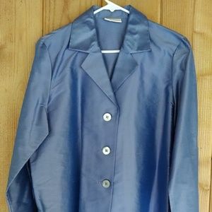 Valerie Stevens Silk Blouse Purple LS Size M